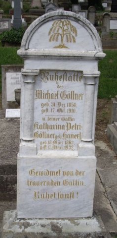 Goellner Michael 1858-1910 Hannert Kath 1863-1932 Grabstein